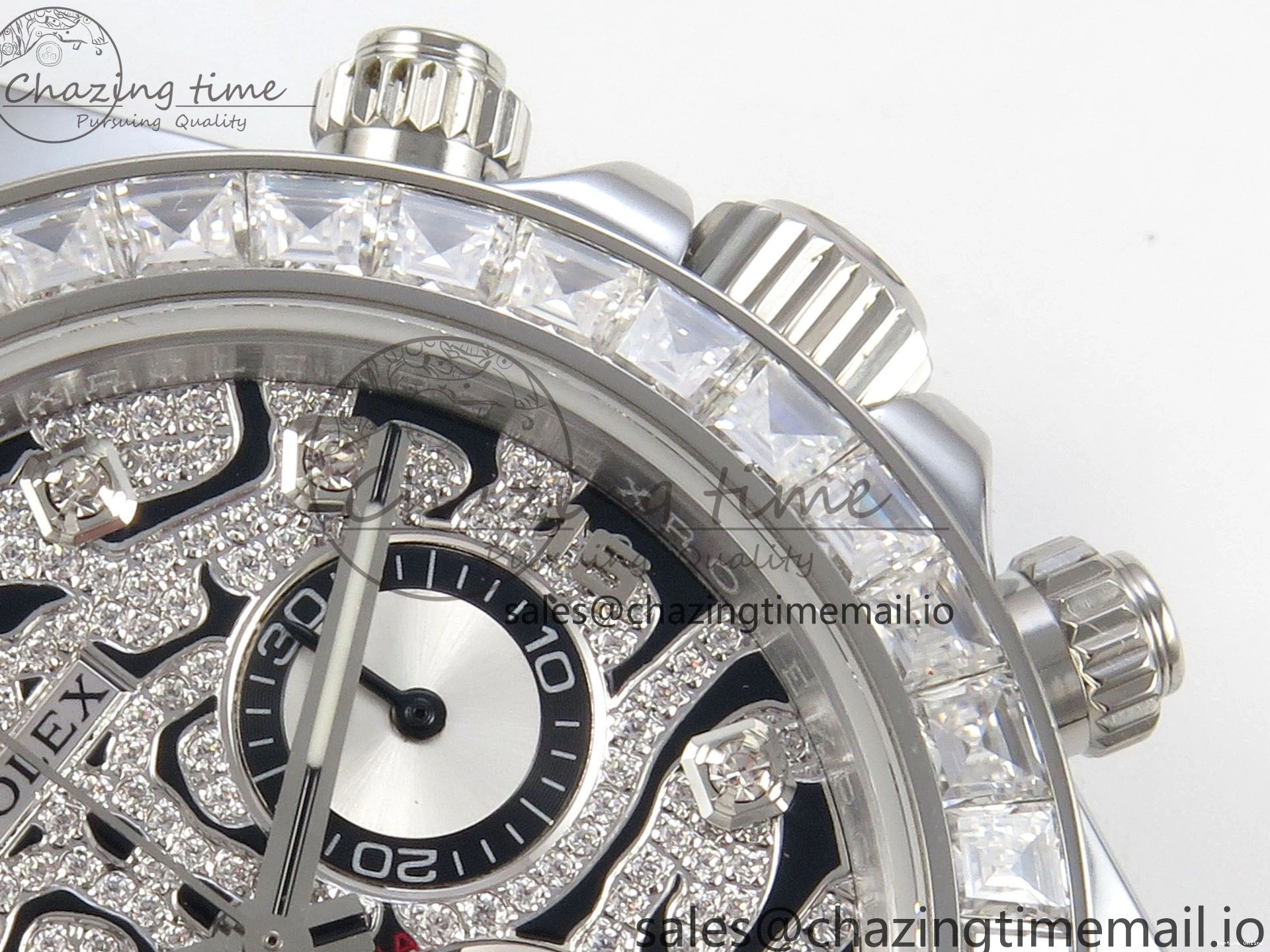 0207 Elegant Daytona 116589TBR ‘Eye Of The Tiger’ SS 3CF 1:1 Best Edition Tiger Diamonds Dial on Oysterflex Strap SH4130 V2 (Mod Version) 49